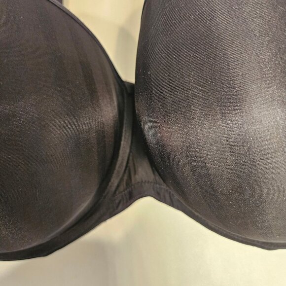 Cleo Bra plus size 38H Black Foam Cups Underwire supportive Smooth Feminine Sexy - Picture 5 of 10